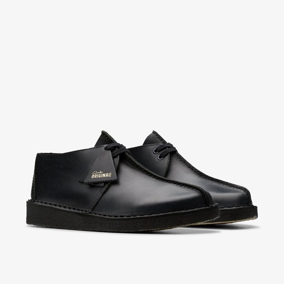 Clarks desert trek black leather lace shoes - Picture 1 of 12